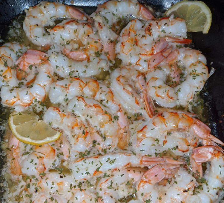 Baked Shrimp (with Garlic Lemon Butter Sauce)