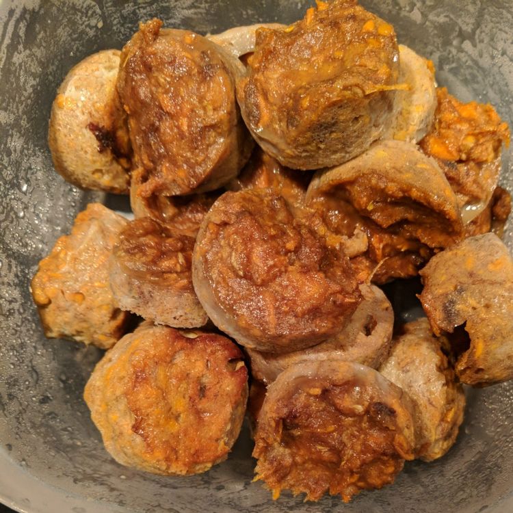 Banana muffins made with sweet potato