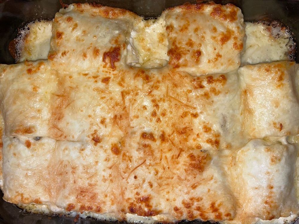 CHICKEN ALFREDO LASAGNA ROLL UPS
