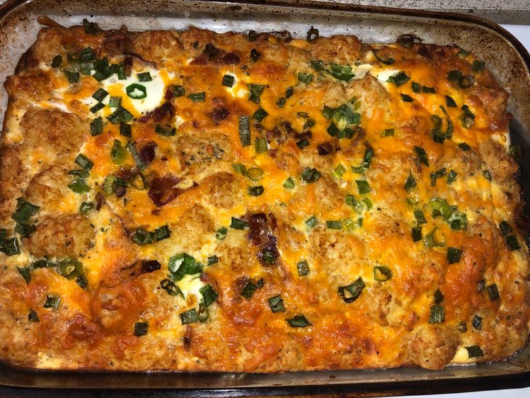 CRACKED OUT TATER TOT BREAKFAST CASSEROLE