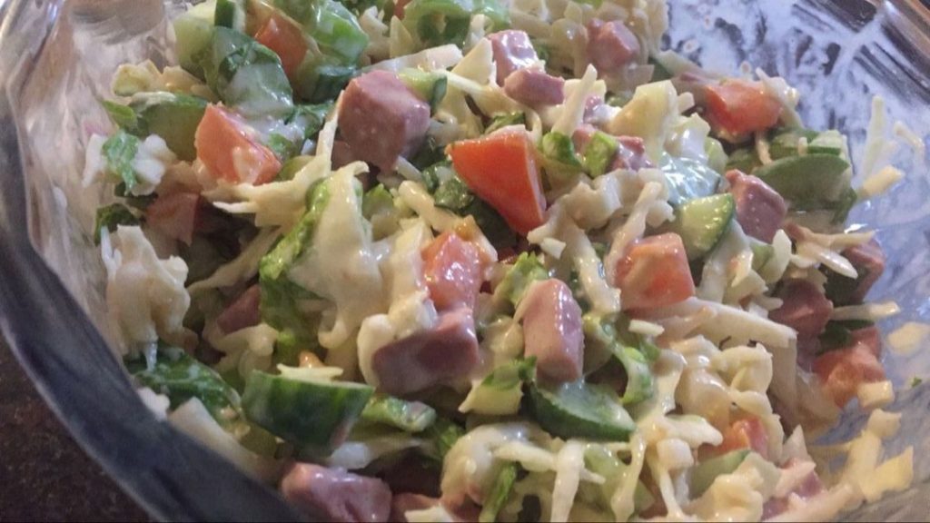 Cabbage and Ham Salad