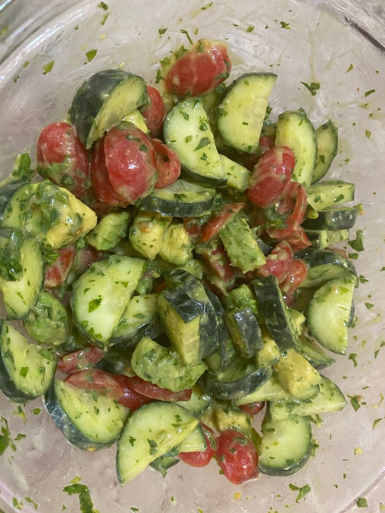 Cucumber Tomato Avocado Salad