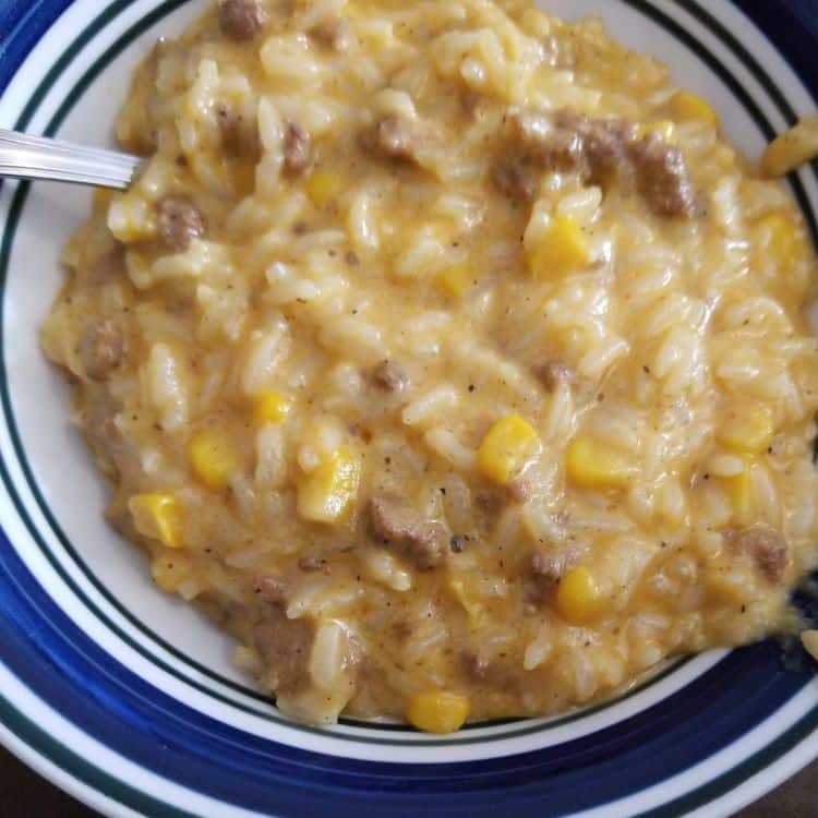 Instant Pot Cheesy Ground Beef and Rice
