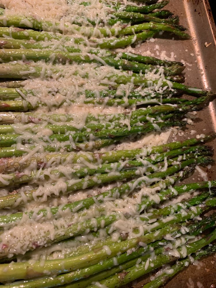 Roasted Asparagus with Parmesan & Garlic