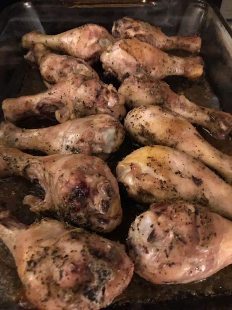 Baked Herb & Garlic Chicken Drumsticks Recipe