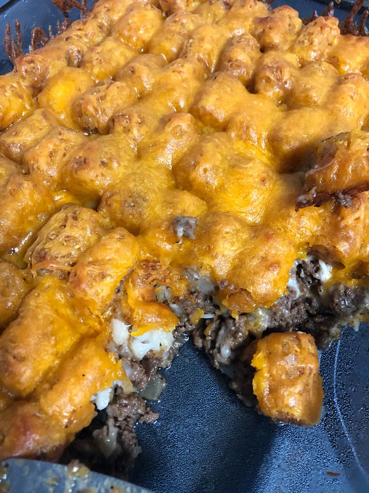 Cheeseburger Tater Tot Casserole Recipe