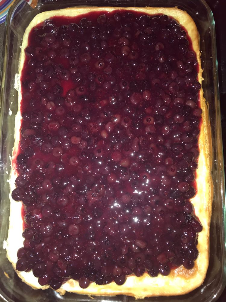 Lemon Cheesecake Squares with Blueberry Topping