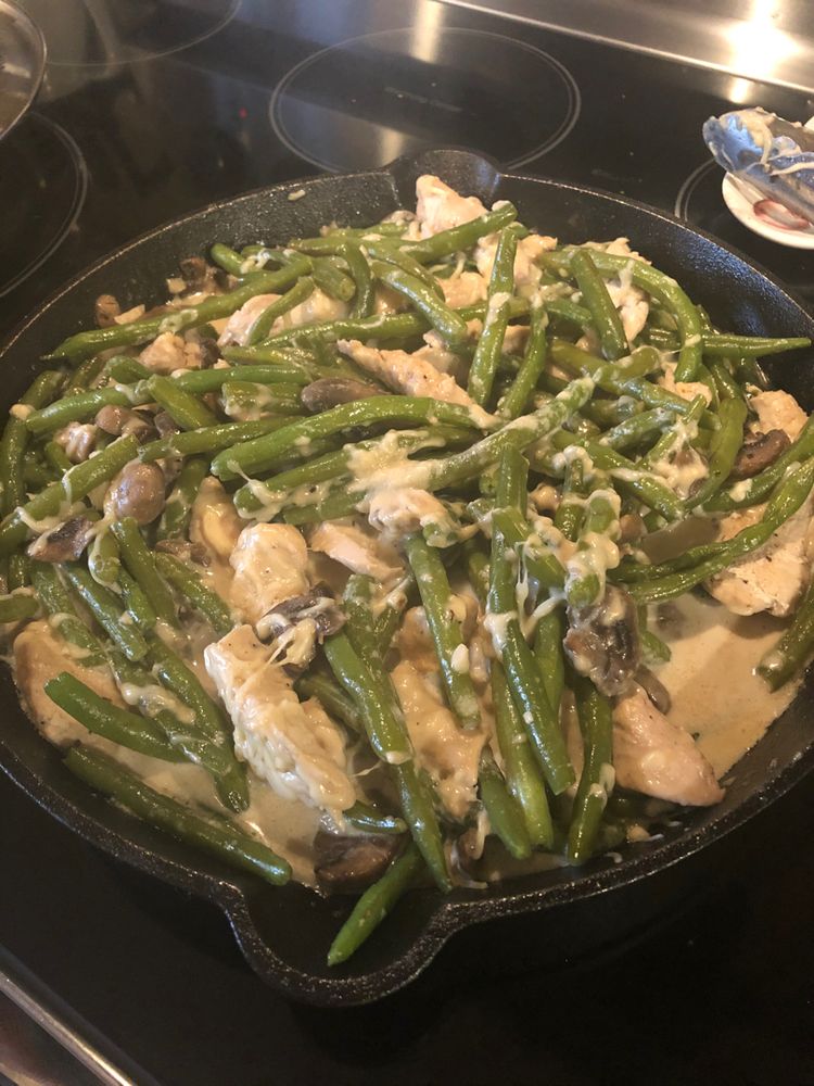 One Skillet Chicken with Green Beans