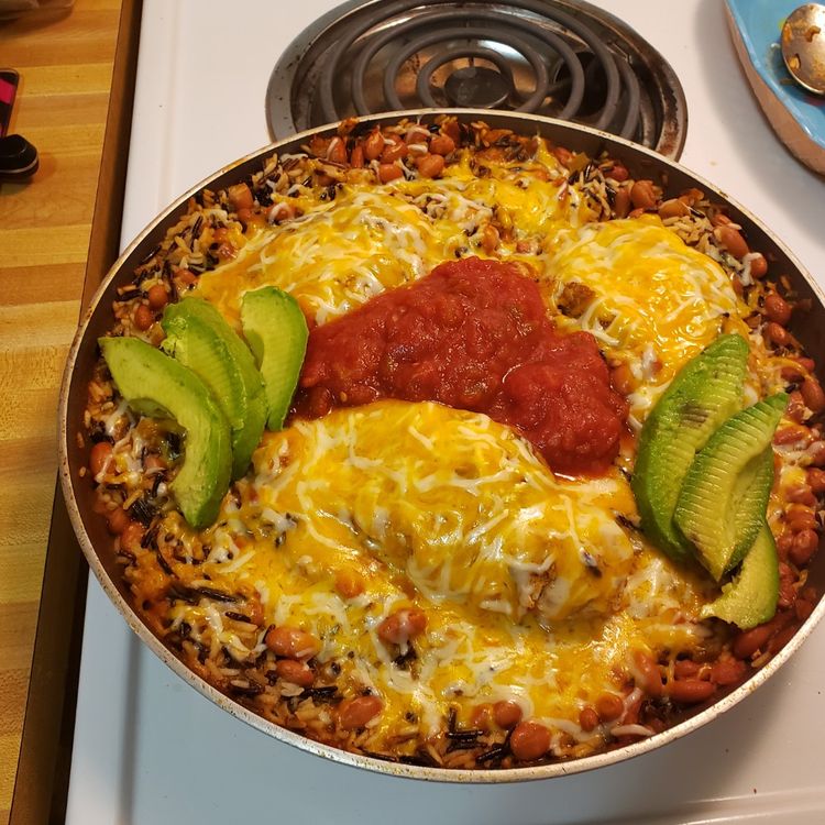 Salsa Chicken Rice Skillet