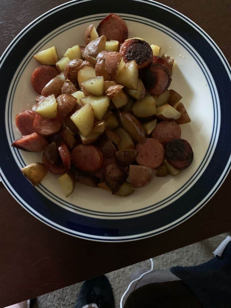 oven roasted smoked sausage and potatoes