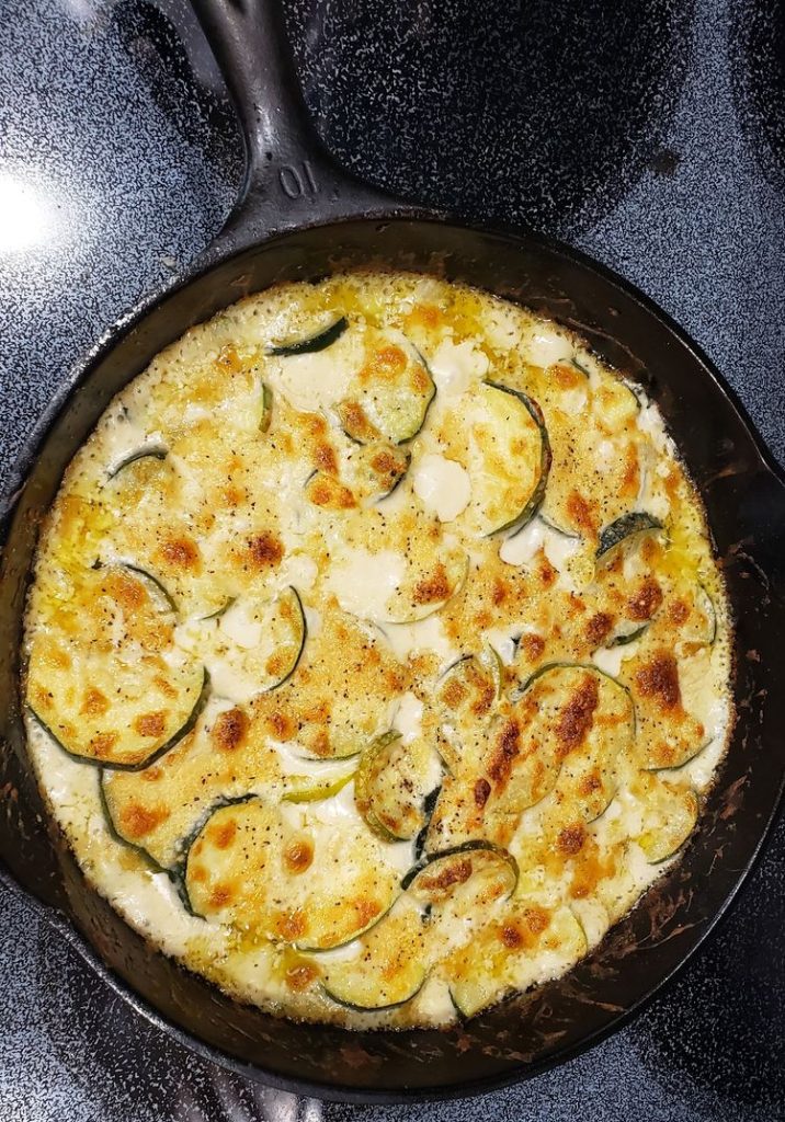 Cheesy Scalloped Zucchini