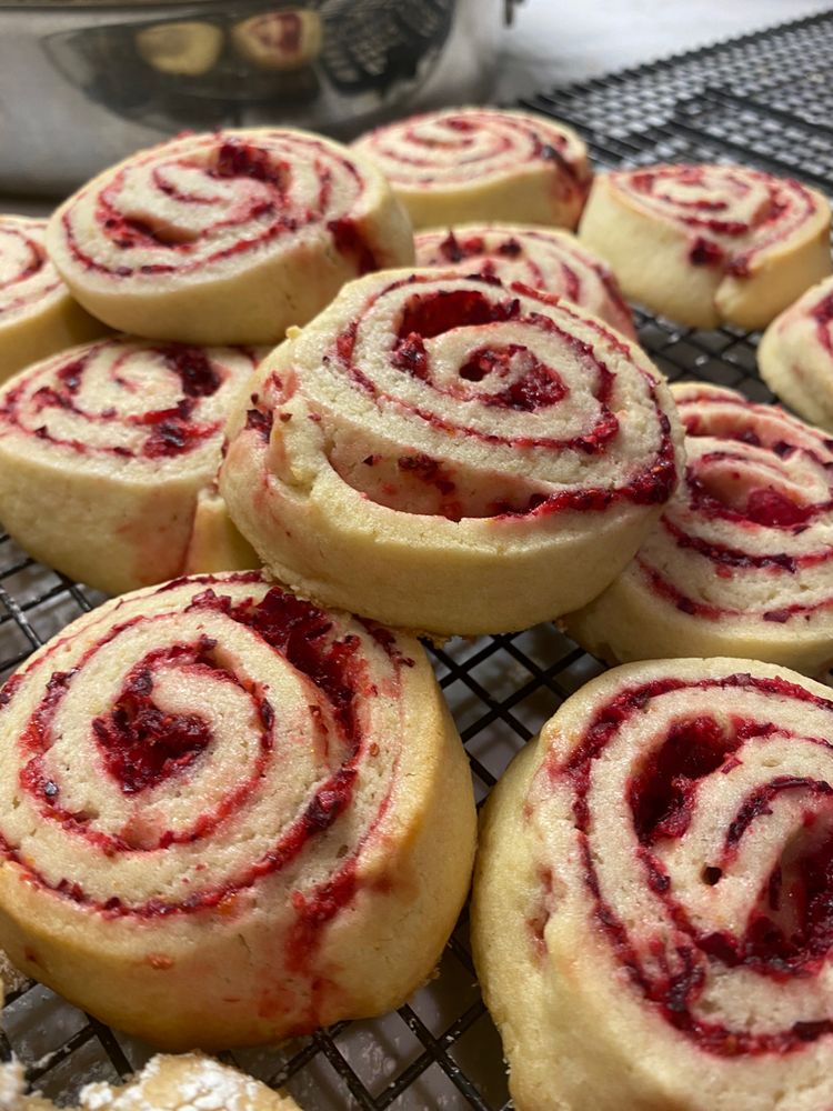 Cranberry Orange Swirl Cookies