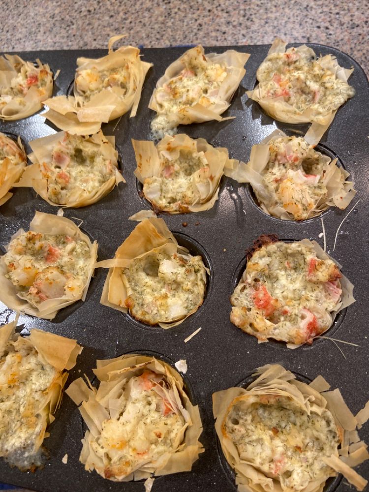 Seafood Phyllo Cups Appetizers