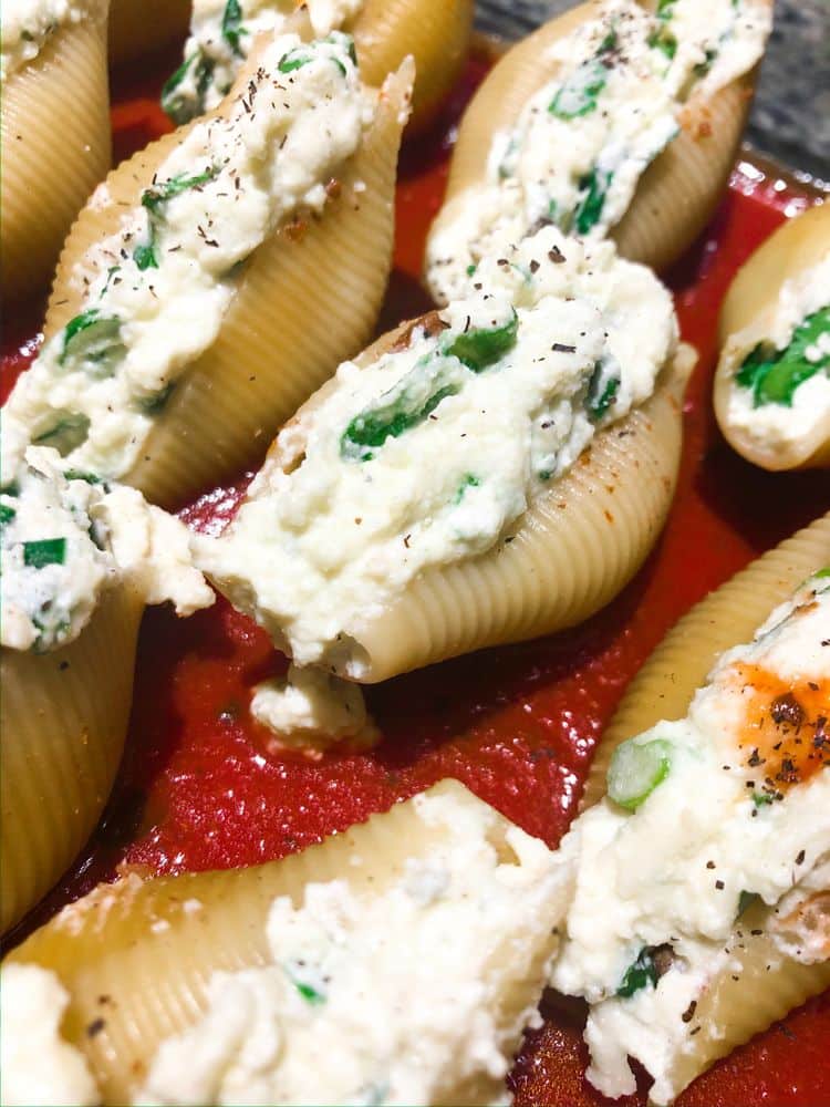 Stuffed Shells with Spinach