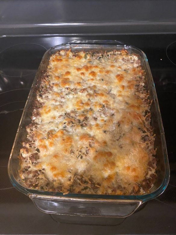 Cheesy Ground Beef and Cauliflower Rice Casserole Skinny & Tasty Recipes