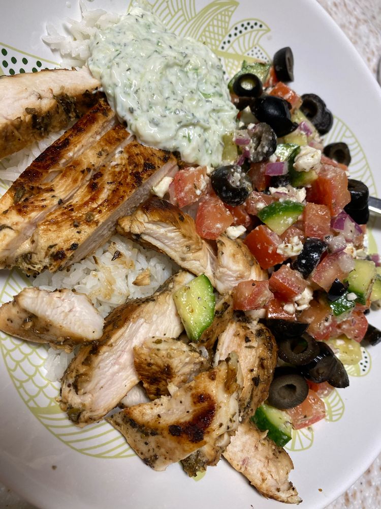 GREEK CHICKEN BOWLS