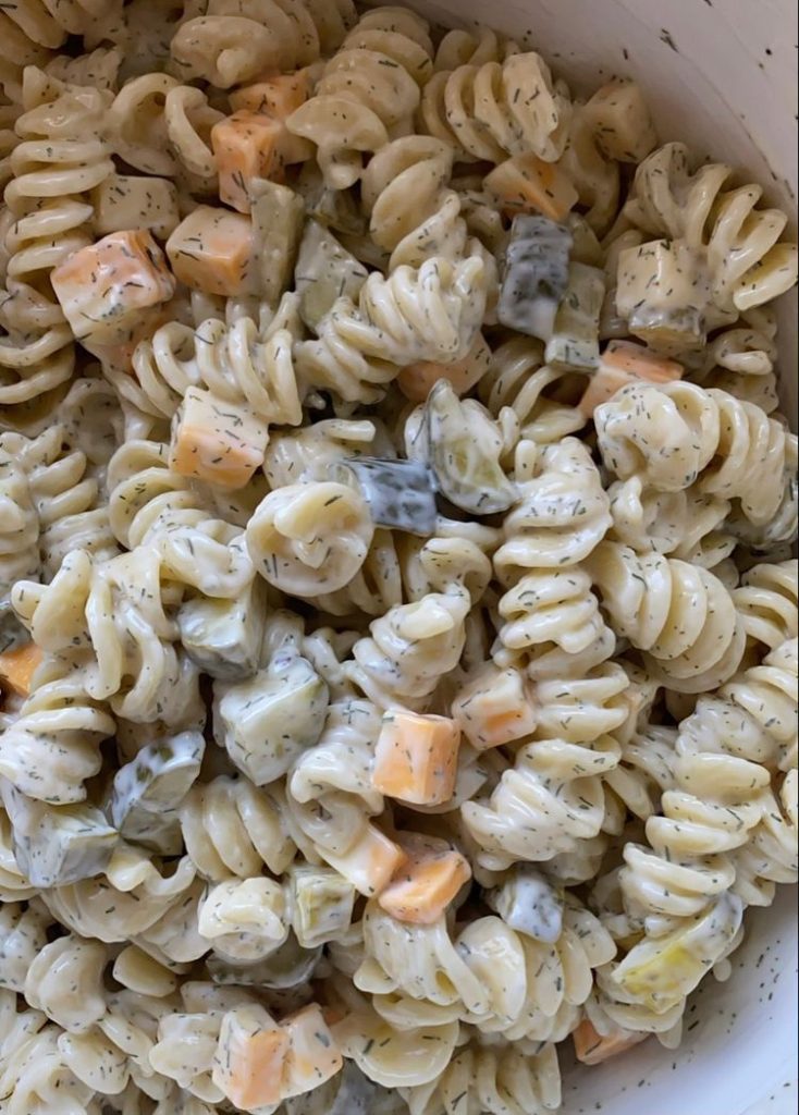 Dill Pickle Pasta Salad