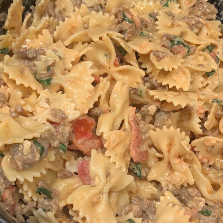 Italian Sausage Bow Tie Pasta