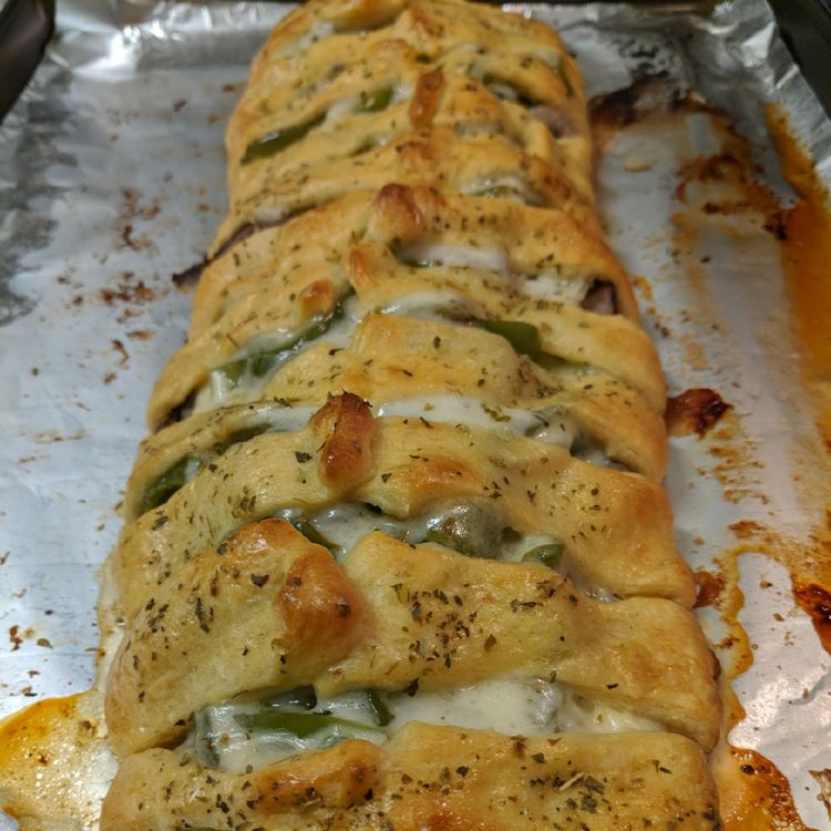 Philly Cheesesteak Crescent Braid, Recipe