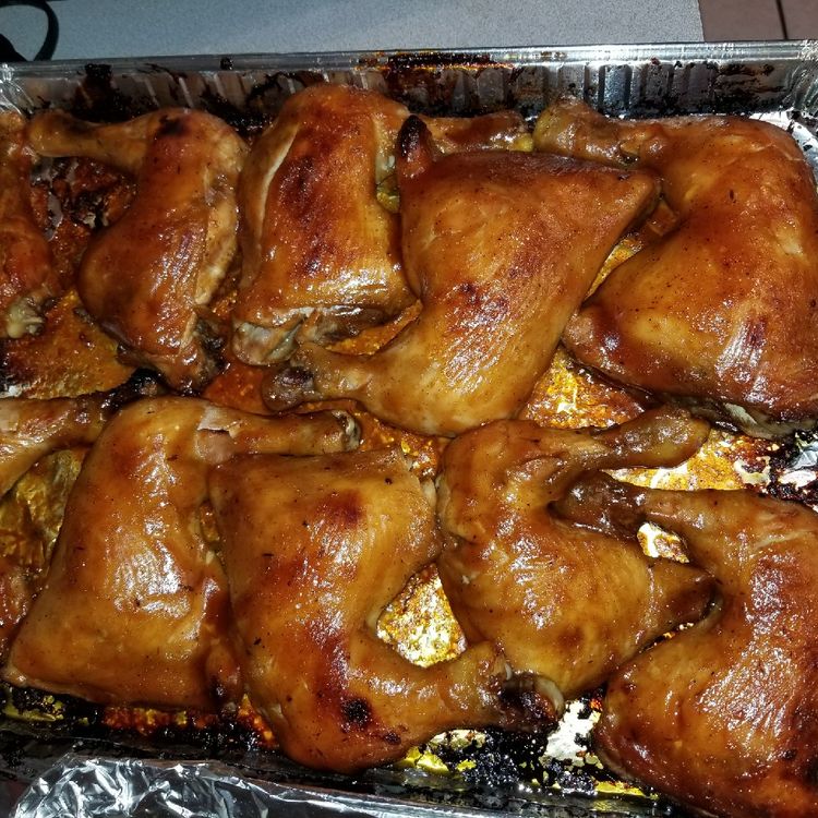 Two Ingredient Crispy Oven Baked BBQ Chicken