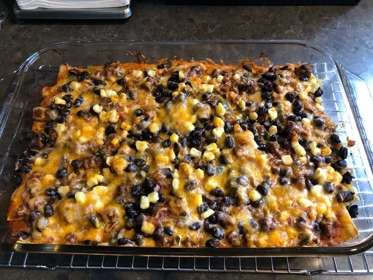 5 Ingredient Ground Beef Enchilada Casserole Recipe