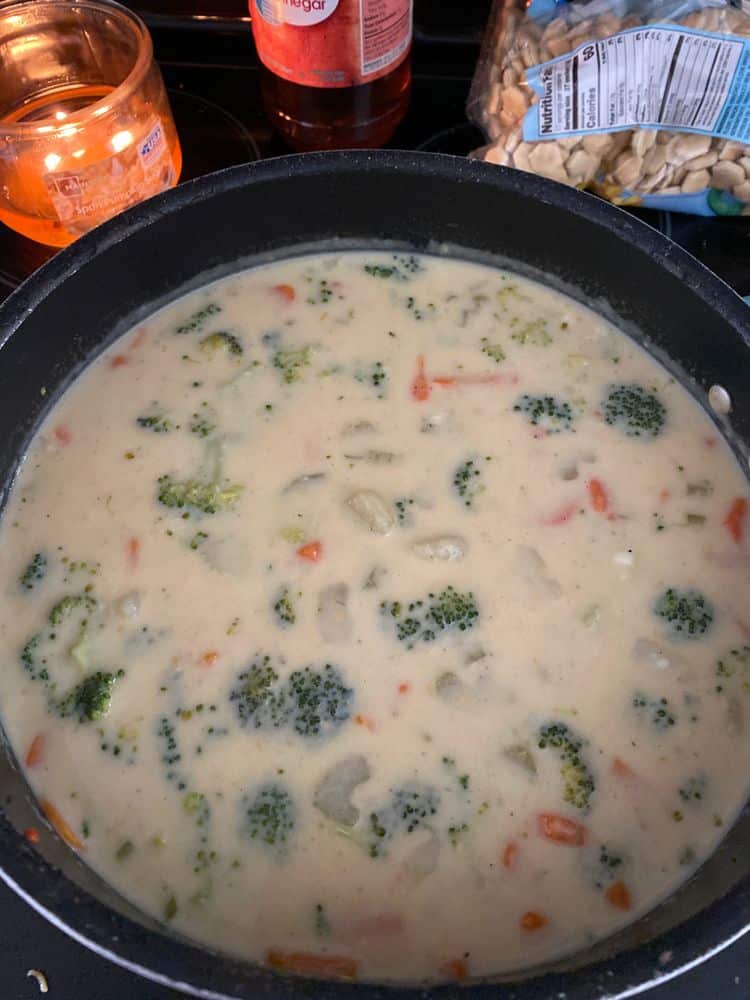 Cheddar Broccoli Potato Soup