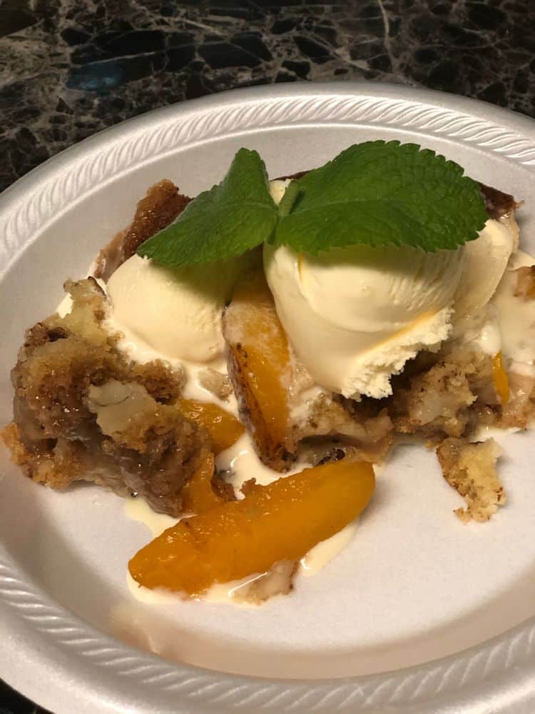 DUMP CAKE WITH PEACHES