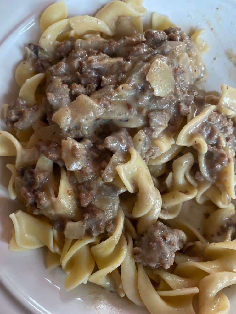 GROUND BEEF STROGANOFF