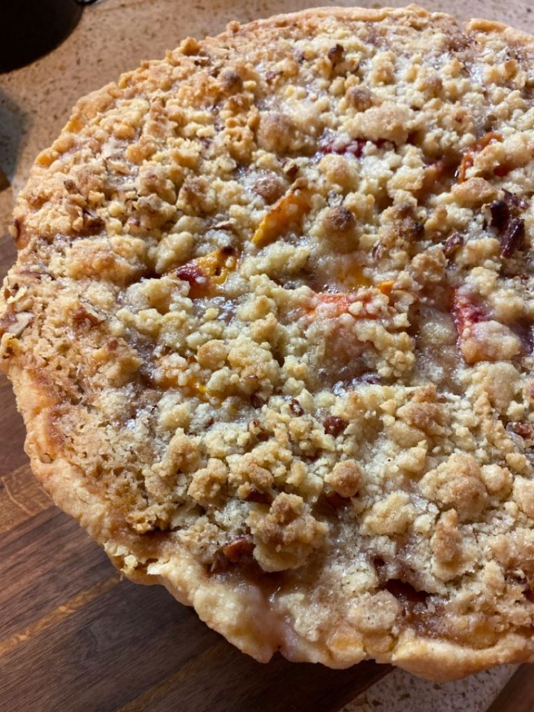 Maple Bourbon Brown Butter Peach Pie