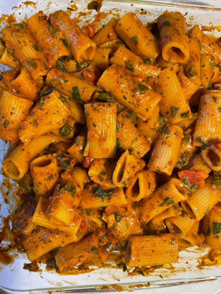 One Pan Sun-Dried Tomato Pasta Bake