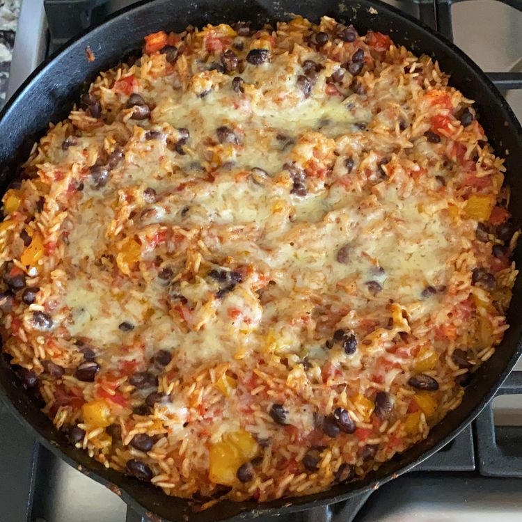 One-Pot Chicken Enchilada Rice Casserole