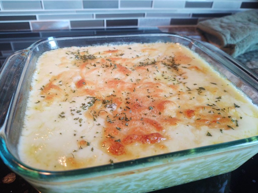 Cheesy Baked Orzo