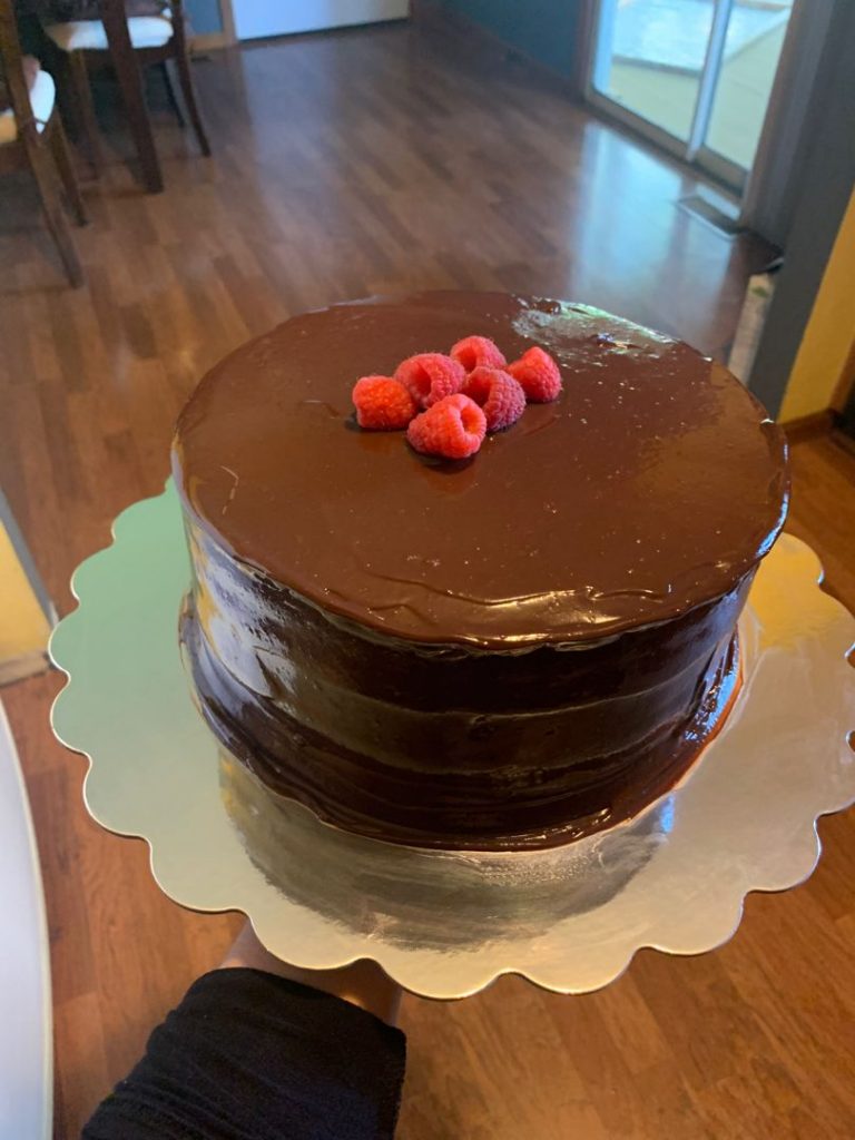 Dark Chocolate Mousse Cake