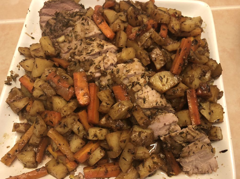 SHEET PAN ROAST PORK TENDERLOIN WITH POTATOES