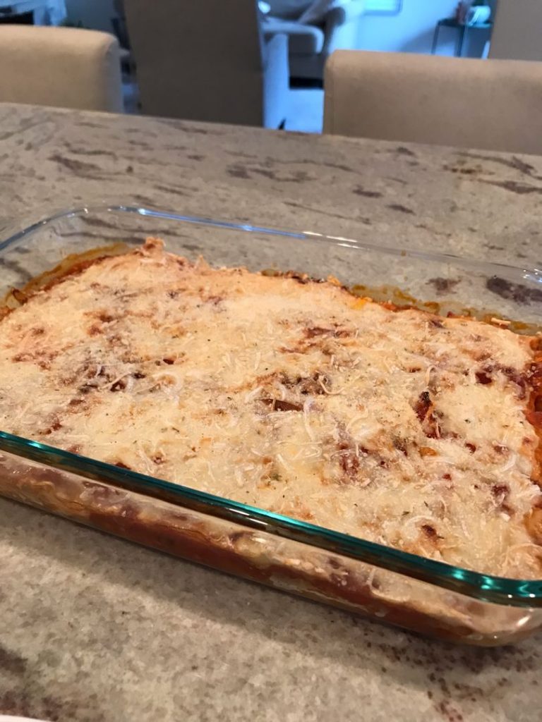 SPAGHETTI SQUASH PIZZA CASSEROLE