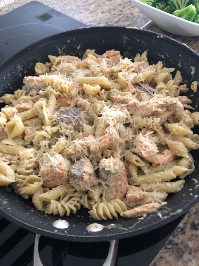 Salmon Pesto Pasta