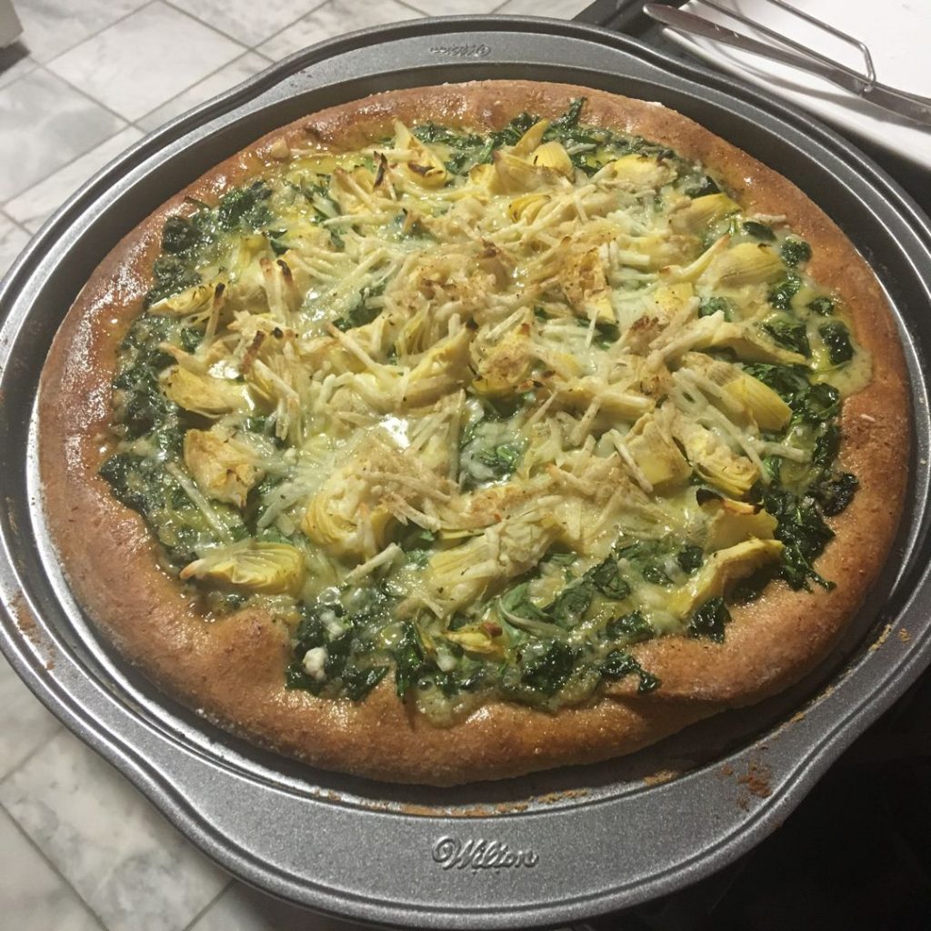 Spinach Artichoke Pizza