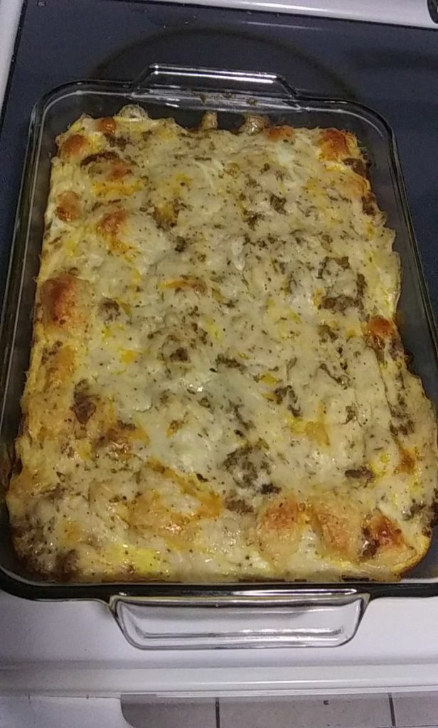 Biscuits and Gravy with Sausage and Egg Breakfast Casserole