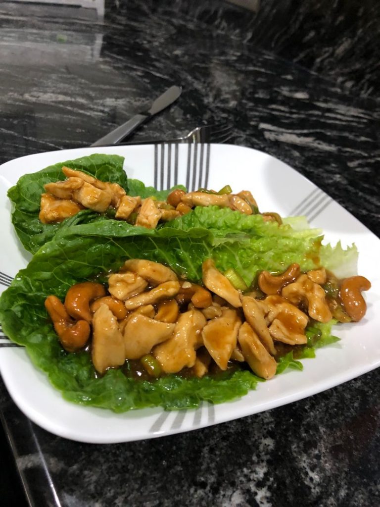 Cashew Chicken Lettuce Wraps