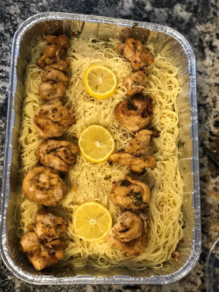 Chicken Spiedini with Amogio Sauce