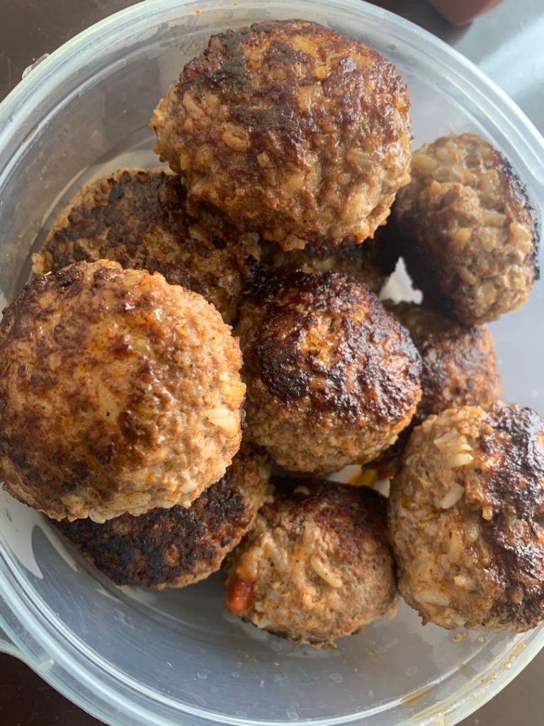 FOUR INGREDIENT PORCUPINE MEATBALLS