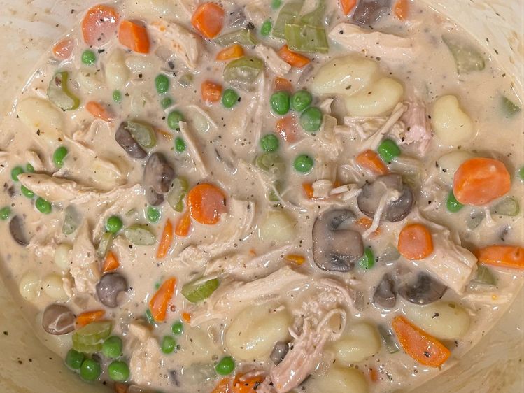 One Pot Gnocchi Chicken Pot Pie