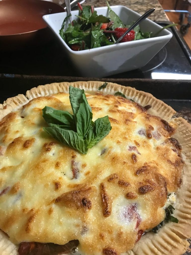 Savory Tomato, Feta, and Basil Pie