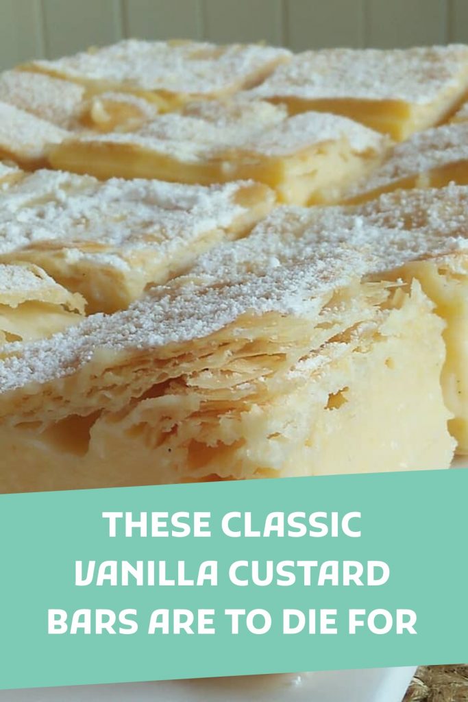 These Classic Vanilla Custard Bars Are To DIE For