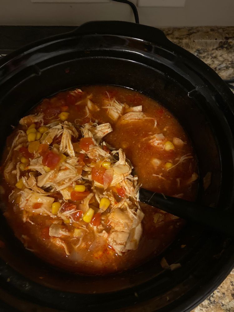 CROCK POT CHICKEN TORTILLA SOUP