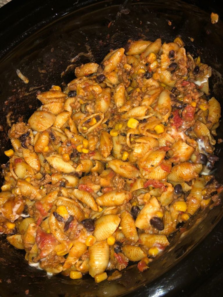 Easy Slow Cooker Taco Pasta