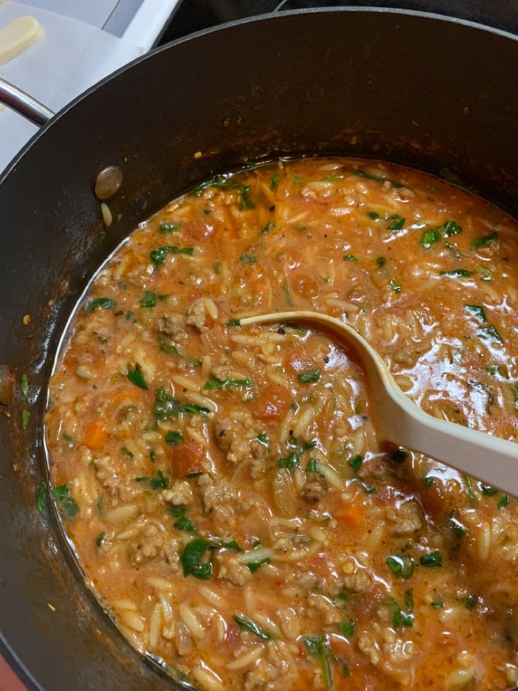 Italian Sausage Soup with Orzo