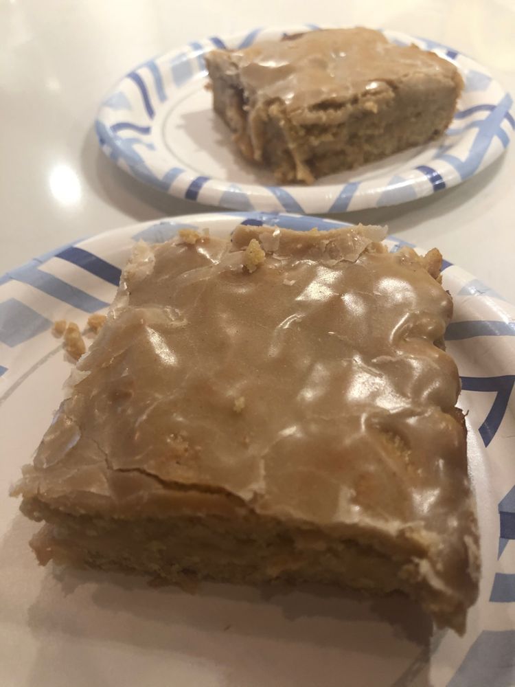 Maple Glazed Apple Blondies