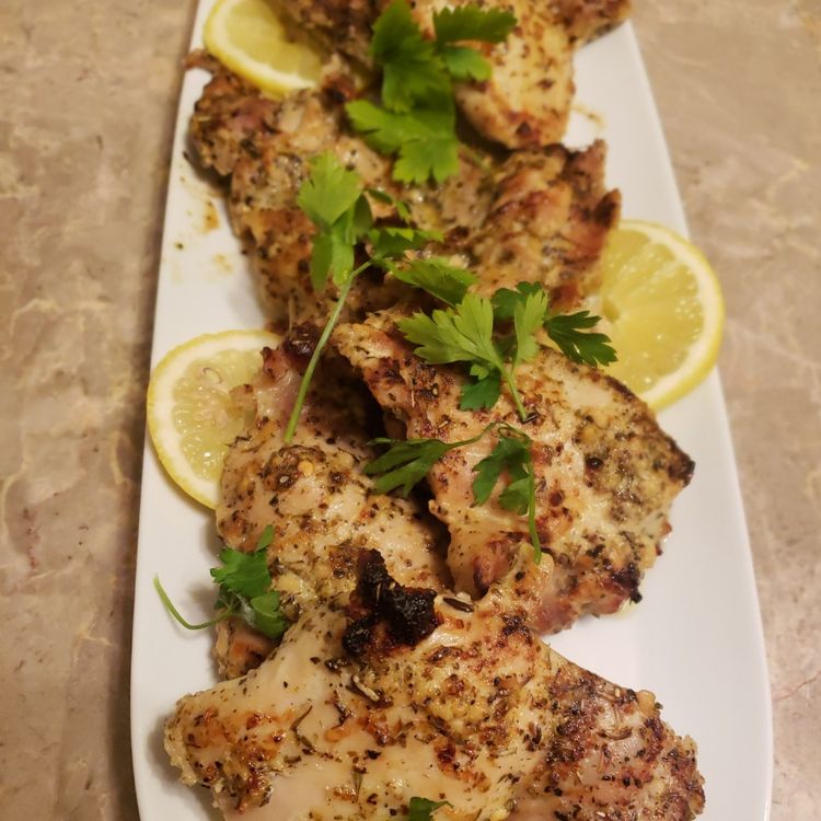 Oven Baked Greek Chicken Thighs