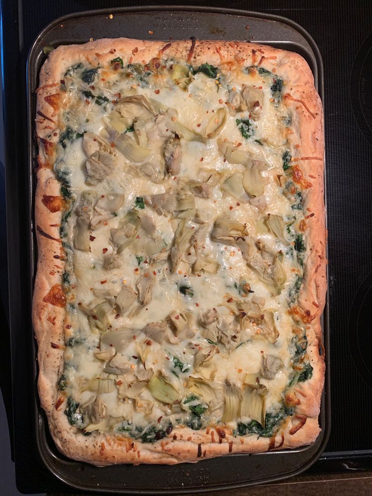 Spinach Artichoke Pizza